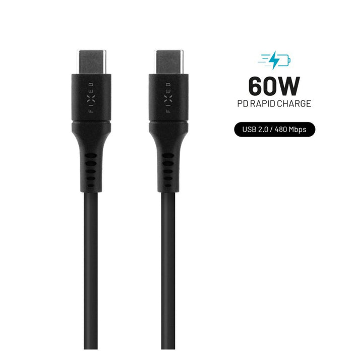 EAN 8591680147250 - FIXED FIXDLS-CC05-BK cable USB USB 2.0 0,5 m USB C Negro imagen 1