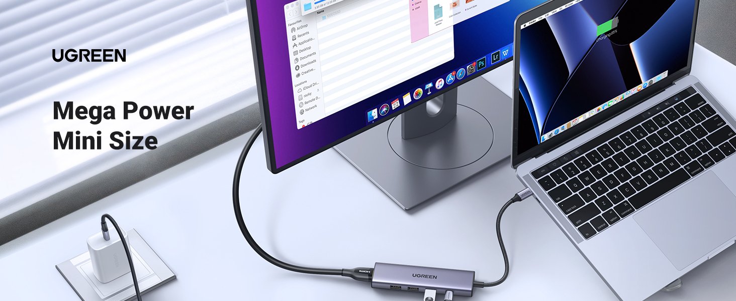 EAN 6941876215966 - Ugreen 15596 base para portátil y replicador de puertos Alámbrico USB 3.2 Gen 1 (3.1 Gen 1) Type-A + Type imagen 2