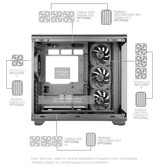 EAN 8435693115298 - Mars Gaming MCREVMAXW carcasa de ordenador Midi Tower Blanco imagen 10