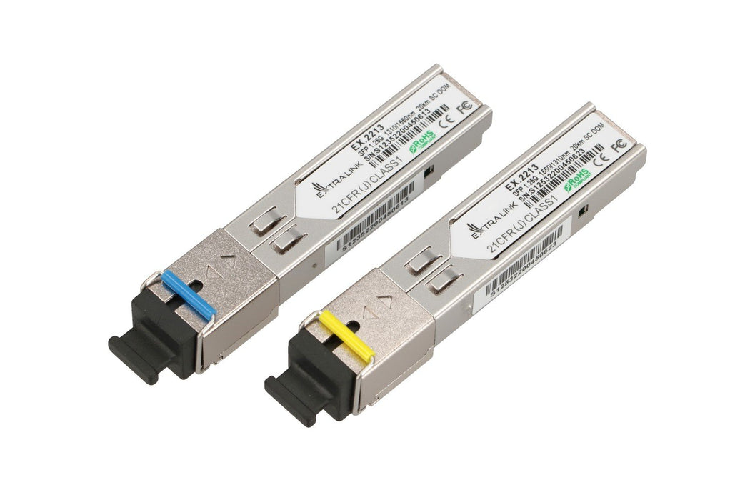 EAN 5902560362213 - Extralink SFP 1.25G WDM 1310/1550NM SM 20KM SC - PAIR red modulo transceptor Fibra óptica 1250 Mbit/s 131 imagen 1