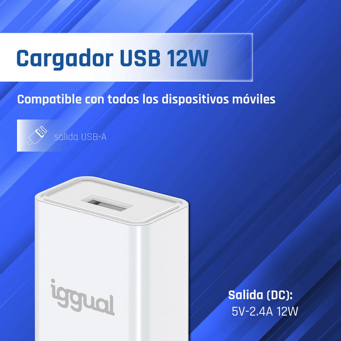 EAN 8435364318188 - iggual IGG318188 cargador de dispositivo móvil Universal Blanco Corriente alterna Interior imagen 4