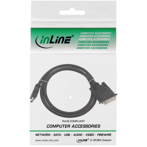 EAN 4043718251988 - InLine 17664E adaptador de cable de vídeo 1,5 m HDMI DVI Negro imagen 2