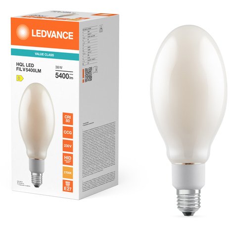 EAN 4099854071850 - Osram HQL LED FILAMENT VALUE lámpara LED Blanco cálido 2700 K 38 W E27 D imagen 5
