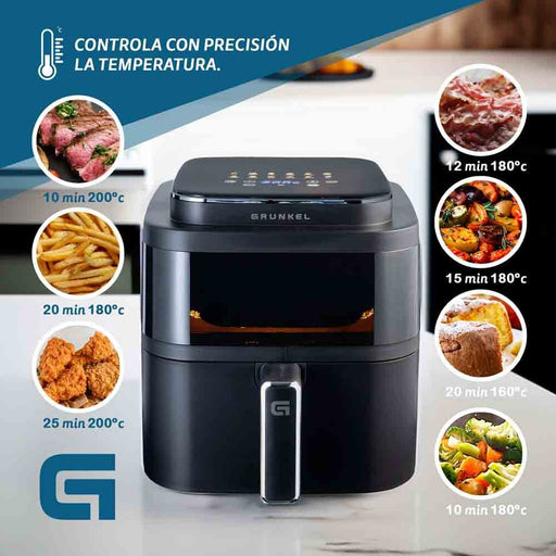 EAN 8426156017785 - Grunkel BLACKLIGHTFRYER freidora Sencillo 6 L Independiente 1400 W Freidora de aire caliente Negro imagen 2