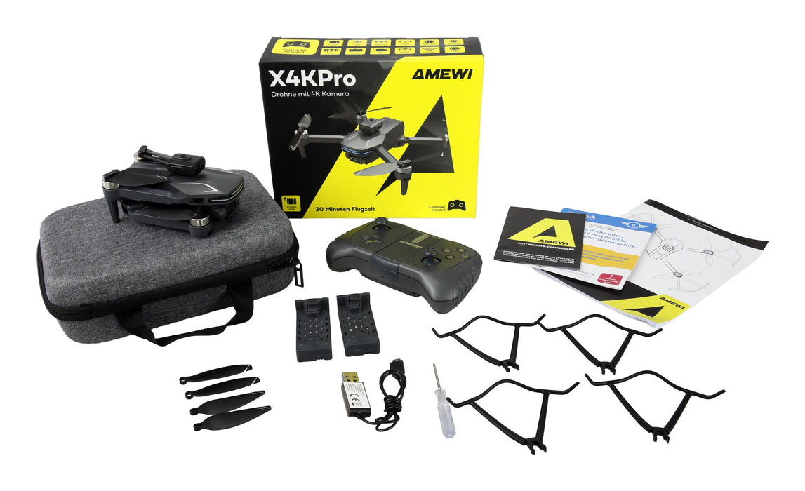 EAN 4262500343414 - Amewi X4KPro 4 rotores Cuadricóptero 3840 x 2160 Pixeles 1500 mAh Gris imagen 3