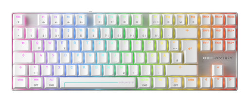 EAN 4025112121135 - CHERRY MX 8.2 Pro TMR Wireless teclado Juego USB + RF Wireless + Bluetooth QWERTZ Alemán Plata, Blanco imagen 1