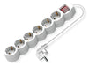 EAN 7630049632608 - VALUE 19.99.0956 base múltiple 3 m 6 salidas AC Interior Blanco imagen 1