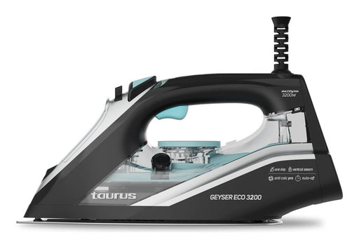 EAN 8414234187154 - Taurus GEYSER ECO 3200 Plancha vapor-seco AnodizedSlide soleplate 3200 W Negro, Plata, Transparente, Turq imagen 1