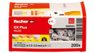 EAN 4048962480801 - Fischer 568004 tornillo de anclaje y taco 200 pieza(s) Anclaje de expansión 20 mm imagen 4
