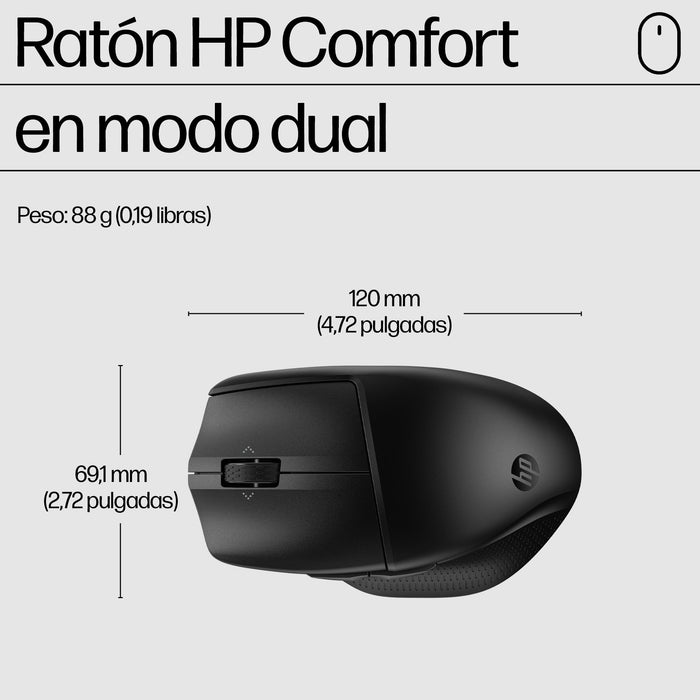 EAN 0197498230610 - HP 680 Comfort Dual-Mode Keyboard and Mouse Combo teclado Ratón incluido Hogar RF Wireless + Bluetooth Ne imagen 2
