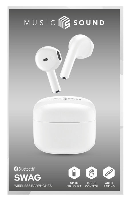 EAN 8018080454714 - Music Sound Swag Auriculares True Wireless Stereo (TWS) Dentro de oído Llamadas/Música Blanco imagen 4