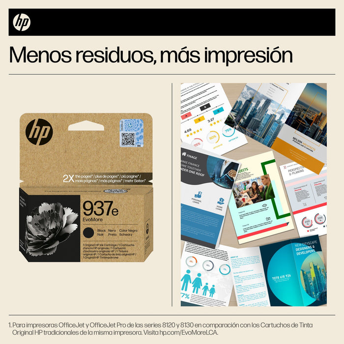 EAN 0196786147715 - HP 937e EvoMore Black Original Ink Cartridge cartucho de tinta 1 pieza(s) Alto rendimiento (XL) Negro imagen 5