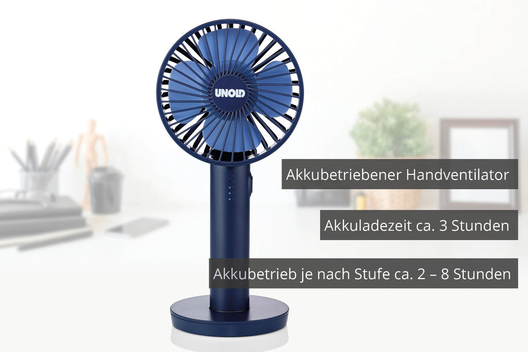 EAN 4011689866289 - Unold Breezy II Azul 10 cm Ventilador de mano imagen 2