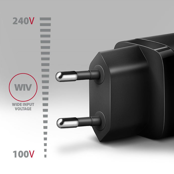 EAN 8595247908315 - Axagon ACU-PD30 kroviklis jungiama tinkl PD 30W, 1x port USB-C, PD3.0/QC3.0/AFC/FCP/Apple Juoda Teléfono  imagen 3