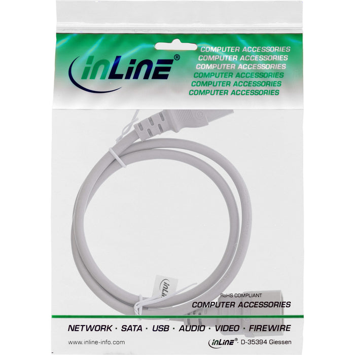 EAN 4043718298020 - InLine 16507A cable de transmisión Gris 0,75 m C13 acoplador C14 acoplador imagen 2