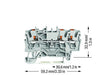 EAN 4055143848503 - Wago 2202-1301 bloque de terminales 3 Gris imagen 2