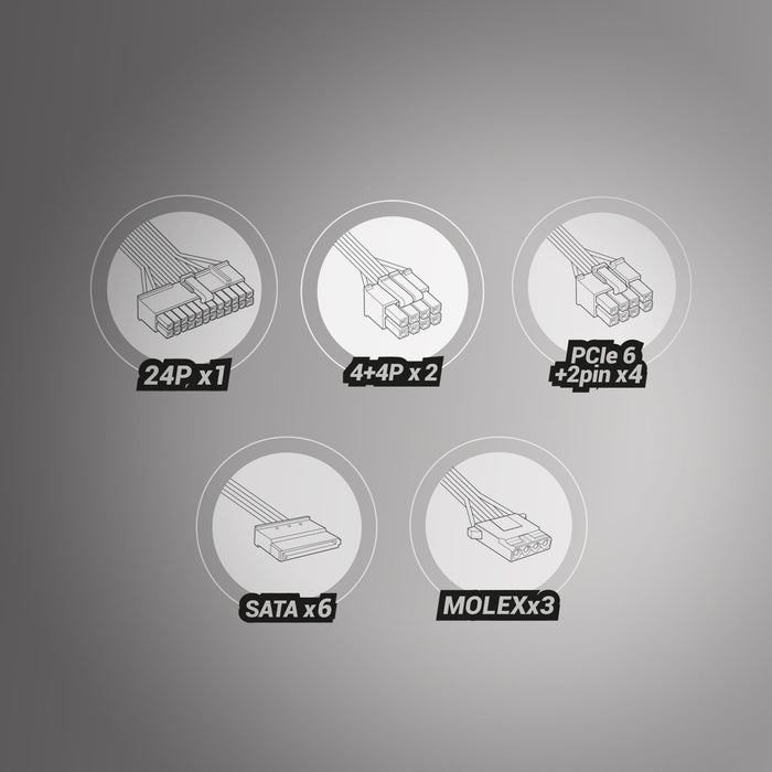 EAN 8435693107583 - Tacens RADIX VII AG 800S unidad de fuente de alimentación 20+4 pin ATX imagen 7