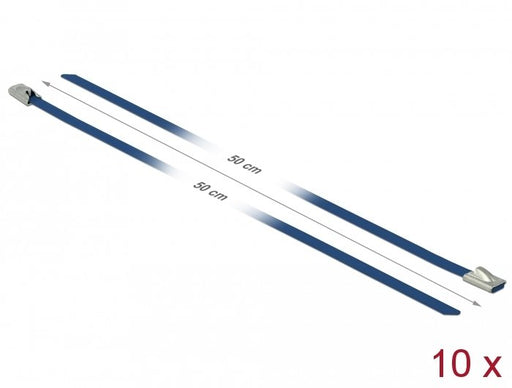 EAN 4043619187966 - DeLOCK 18796 presilla Acero Azul 10 pieza(s) imagen 2
