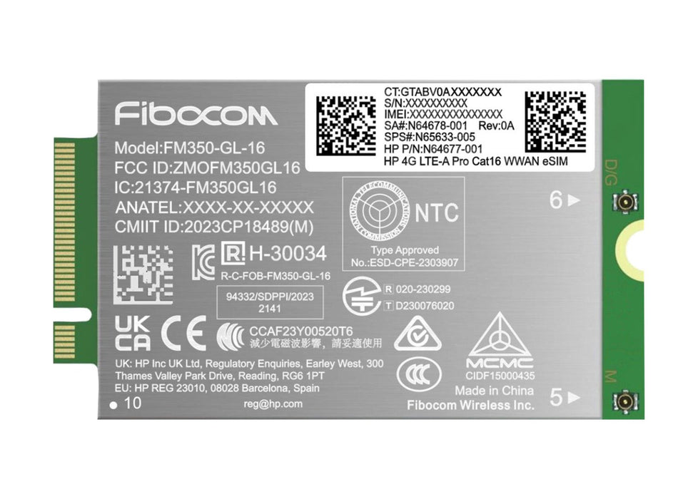 EAN 198701332886 - HP 4G LTE-A Pro Cat16 WWAN tarjeta y adaptador de interfaz imagen 1