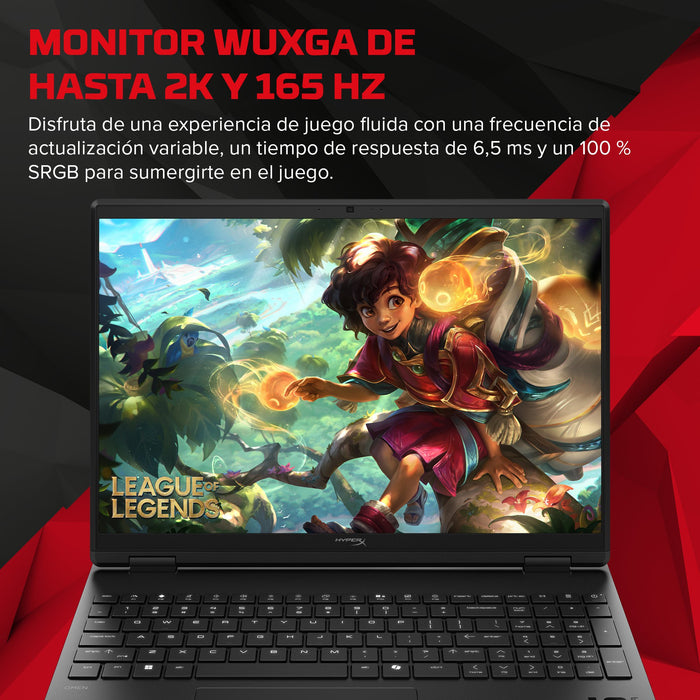 EAN 0821844741788 - HP HyperX OMEN 15 inch Gaming Laptop PC 15-gb0016ns AMD Ryzen™ 7 260 38,9 cm (15.3") 2K 24 GB DDR5-SDRAM  imagen 7