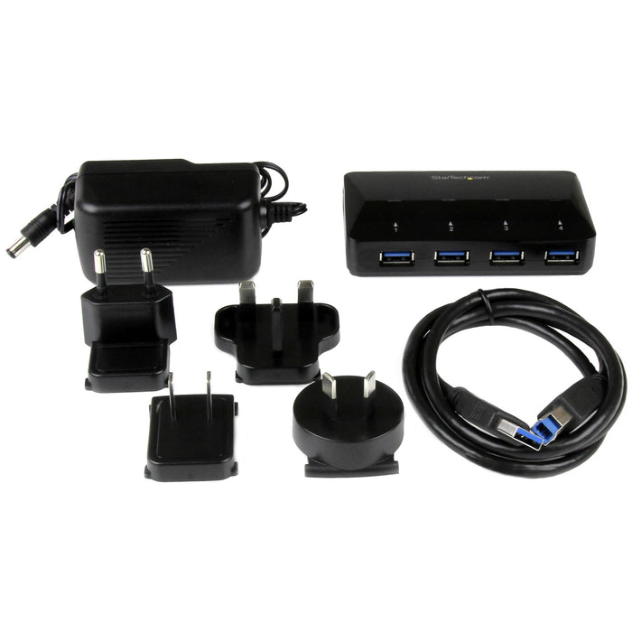 EAN 0065030861700 - StarTech.com ST53004U1C hub de interfaz USB 3.2 Gen 1 (3.1 Gen 1) Type-B 5000 Mbit/s Negro imagen 5