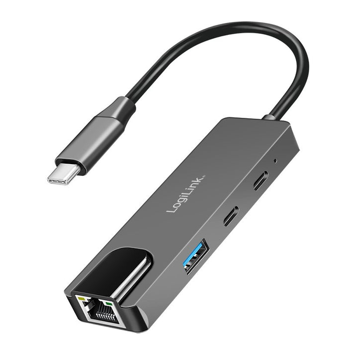 EAN 4052792073911 - LogiLink UA0432 base para portátil y replicador de puertos Alámbrico USB 3.2 Gen 1 (3.1 Gen 1) Type-C Gri imagen 1