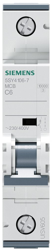 EAN 4001869181356 - Siemens 5SY4106-7 corta circuito Disyuntor en miniatura Tipo C 1 imagen 2