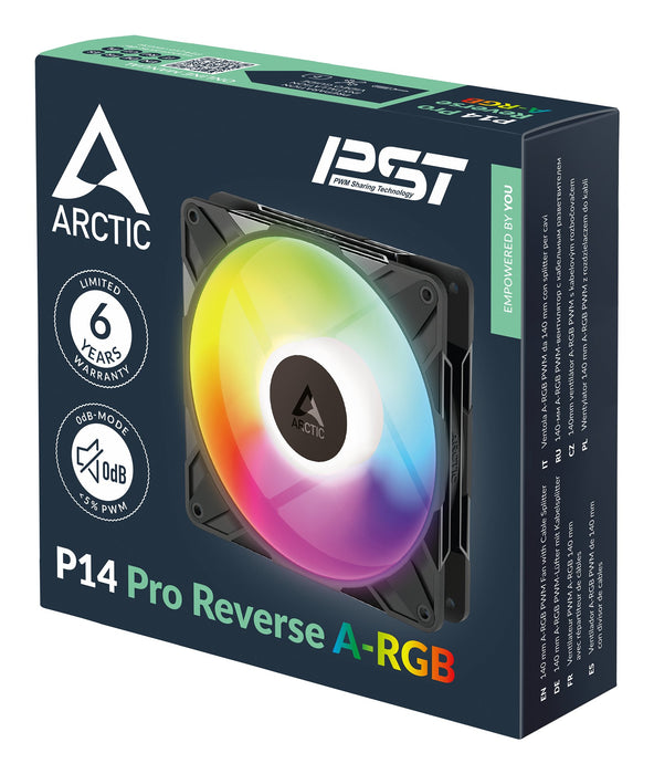 EAN 4895265000775 - ARCTIC Freezer P14 Pro Reverse A-RGB - 3 Pack Carcasa del ordenador Ventilador 14 cm Negro 3 pieza(s) imagen 7