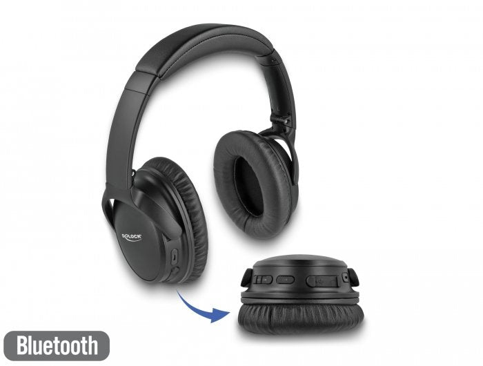 EAN 4043619271818 - DeLOCK 27181 auricular y casco Inalámbrico y alámbrico Diadema Llamadas/Música MicroUSB Negro imagen 1