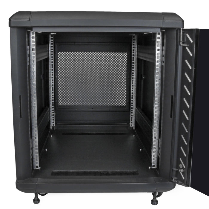 EAN 0065030845595 - StarTech.com RK1236BKF armario rack Rack o bastidor independiente Negro imagen 4