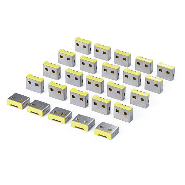 EAN 65030923767 - StarTech.com 25P-USB-A-BLOCKER bloqueador de puerto USB tipo A Plata, Verde Plástico 25 pieza(s) imagen 1