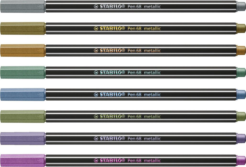 EAN 4006381546348 - STABILO Pen 68 metallic rotulador Medio Cobre, Oro, Azul metálico, Metallic green, Metallic pink, Violeta imagen 2