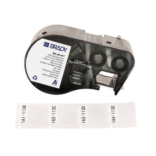 EAN 888434593899 - Brady M4-49-417 etiqueta de impresora Negro, Blanco Etiqueta para impresora autoadhesiva imagen 1