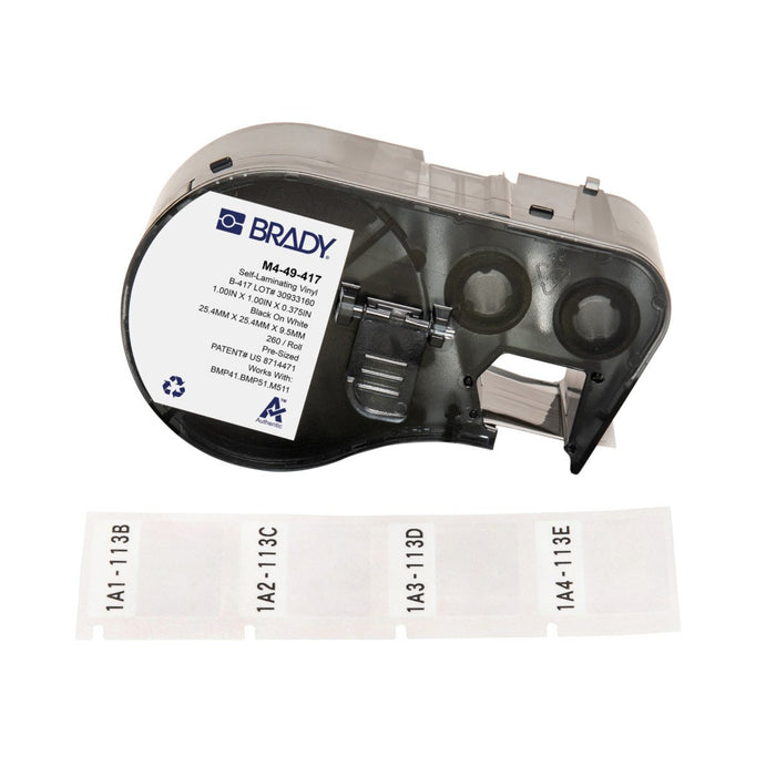 EAN 888434593899 - Brady M4-49-417 etiqueta de impresora Negro, Blanco Etiqueta para impresora autoadhesiva imagen 1