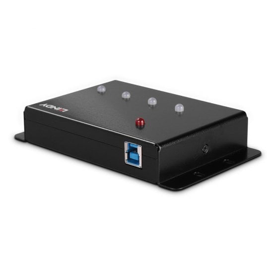 EAN 4002888433747 - Lindy 43374 hub de interfaz USB 3.2 Gen 1 (3.1 Gen 1) Type-B 5000 Mbit/s Negro imagen 2