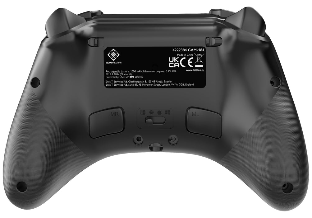 EAN 7333048067067 - Deltaco Gaming GAM-184 mando y volante Negro Bluetooth/USB Joystick/Palanca de control lateral + cuadrant imagen 7