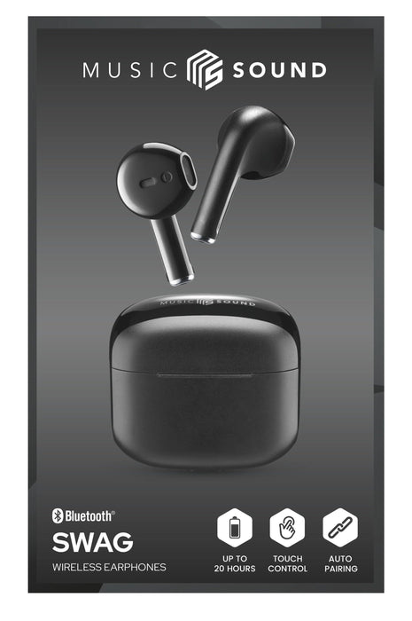 EAN 8018080454776 - Music Sound Swag Auriculares True Wireless Stereo (TWS) Dentro de oído Llamadas/Música Negro imagen 3