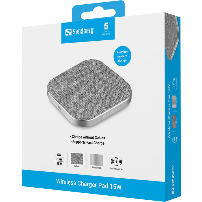 EAN 5705730441233 - Sandberg 441-23 cargador de dispositivo móvil Smartphone Gris USB Cargador inalámbrico Interior imagen 3