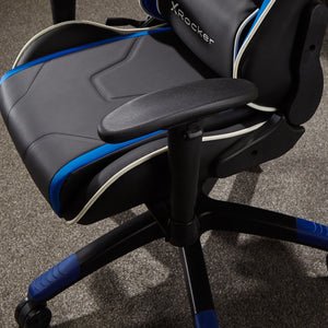 EAN 94338512465 - X Rocker 5124601 silla para videojuegos Butaca para jugar Asiento acolchado tapizado Negro, Azul imagen 11