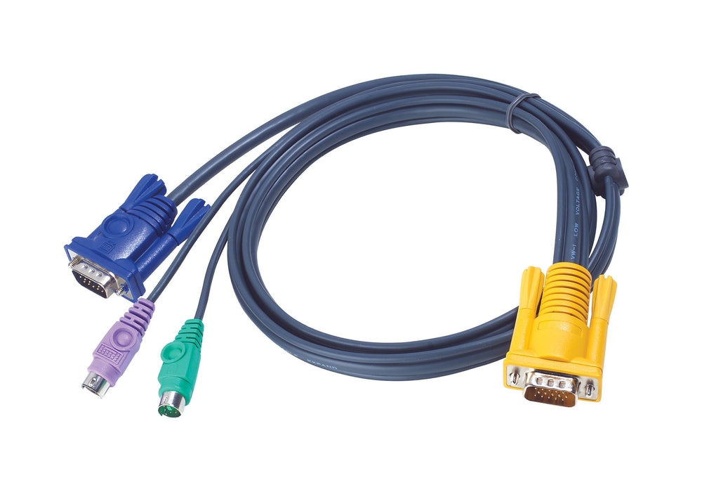 EAN 0006727920850 - ATEN 2L-5202P cable para video, teclado y ratón (kvm) Negro imagen 1
