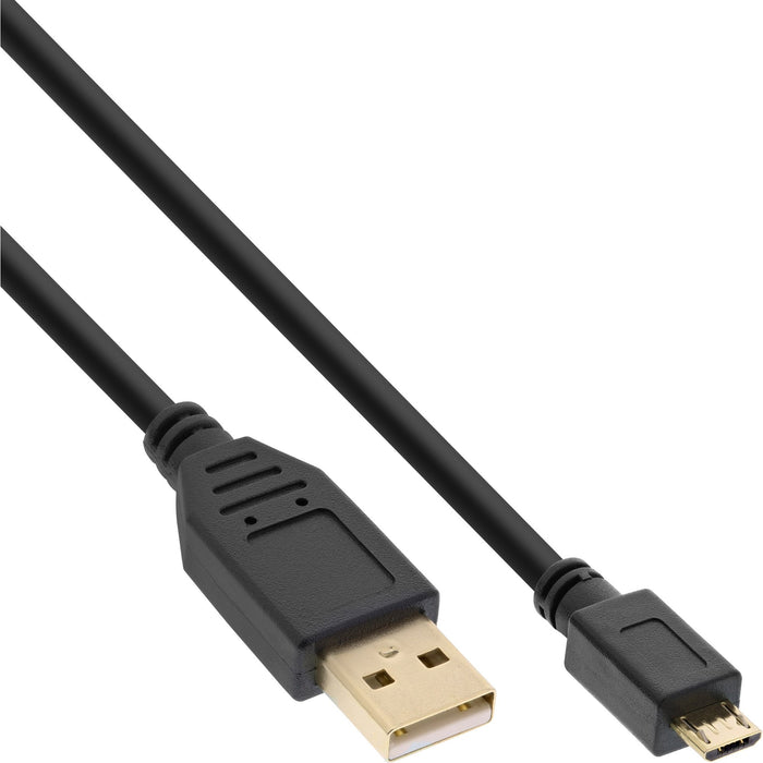 EAN 4043718210008 - InLine 31705P cable USB 0,5 m USB A Micro-USB B Negro imagen 1