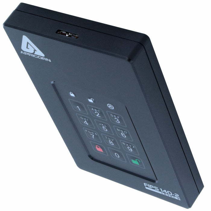 EAN 708326914727 - Apricorn Aegis Fortress L3 disco duro externo 1 TB 5400 RPM Micro-USB B 3.2 Gen 1 (3.1 Gen 1) Negro imagen 4