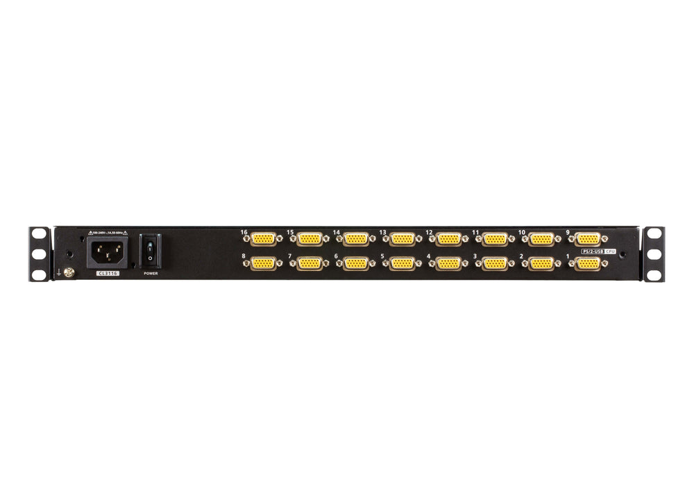 EAN 4719264648984 - ATEN CL3116 consola de rack 47 cm (18.5") 1366 x 768 Pixeles Metal, Plástico Negro 1U imagen 2