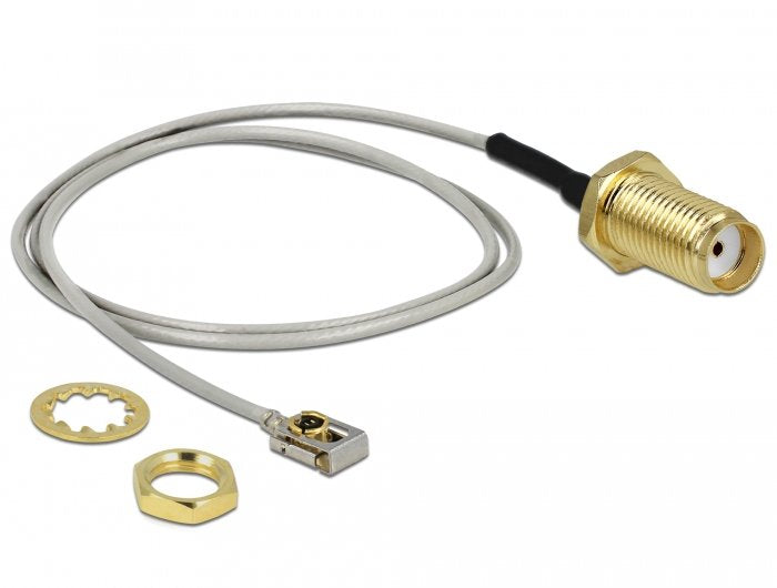 EAN 4043619899326 - DeLOCK 89932 cable coaxial 0,35 m SMA MHF I LK Negro, Gris imagen 1