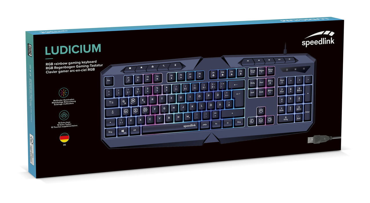 EAN 4027301322170 - SPEEDLINK LUDICIUM teclado Juego USB QWERTZ Alemán Negro imagen 6