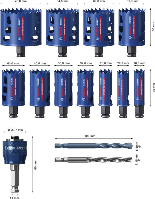 EAN 4059952535937 - Bosch 2 608 900 447 sierra de corona Taladro 11 pieza(s) imagen 3