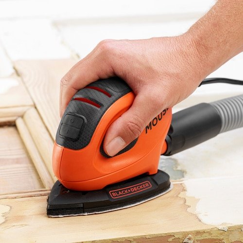 EAN 5035048704110 - Black & Decker BEW230 Lijadora de detalles 11000 RPM Negro, Naranja 55 W imagen 3