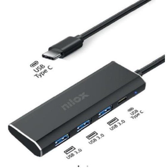 EAN 8054320847465 - Nilox HUB USB C 3USB3.0 1USBC 0 Mbit/s imagen 1