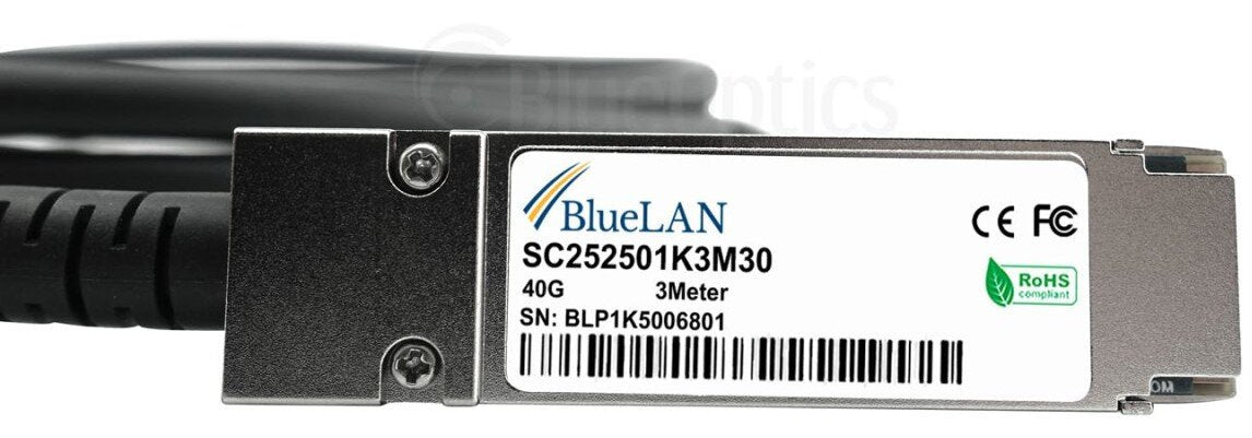 EAN 4063232256498 - BlueOptics 40GBASE-CR4- PQSFPXA3MBU-BL Cable de fibra óptica e InfiniBand 3 m QSFP Negro, Plata imagen 3