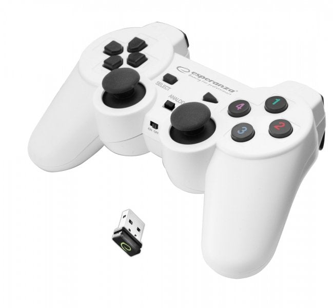 EAN 5901299947272 - Esperanza EGG108W mando y volante Negro, Blanco RF Gamepad Analógico/Digital PC, Playstation 3 imagen 1